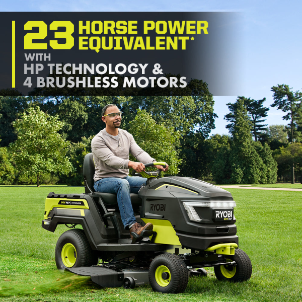 RYOBI 80V HP Brushless 42" Battery Riding Tractor | 3x10Ah Kit - RYRM8060