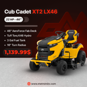 Cub Cadet XT2 LX46 22HP Kohler | 46" AeroForce Deck