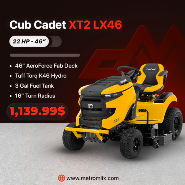 Cub Cadet XT2 LX46 Cub Cadet XT2 LX46 22HP Kohler | 46" AeroForce Deck