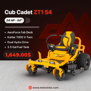 Cub Cadet ZT1 54 24HP Kohler | 54" AeroForce Deck