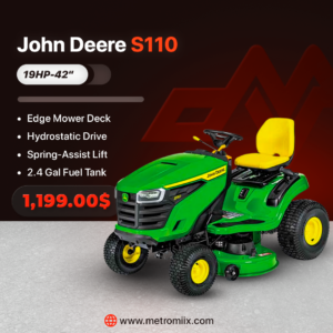 John Deere S110 John Deere S110 19HP | 42" Edge Deck, Hydrostatic Transmission