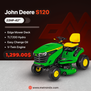 John Deere S120 John Deere S120 22HP | 42" Edge Deck, 30-Sec Oil Change