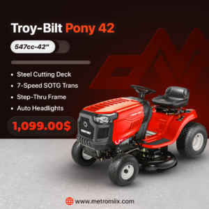 Troy-Bilt Pony 42 547cc | 42" Deck, 7-Speed Transmission
