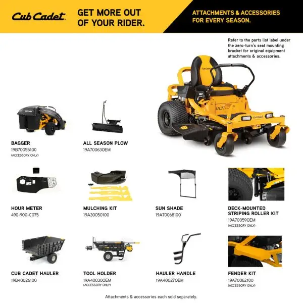 Cub Cadet Ultima ZT1 50 23HP Kawasaki | 50" AeroForce Deck