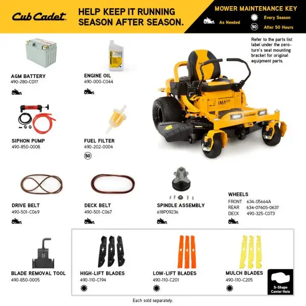 ZT1-54_parts Cub Cadet ZT1 54 24HP Kohler | 54" AeroForce Deck